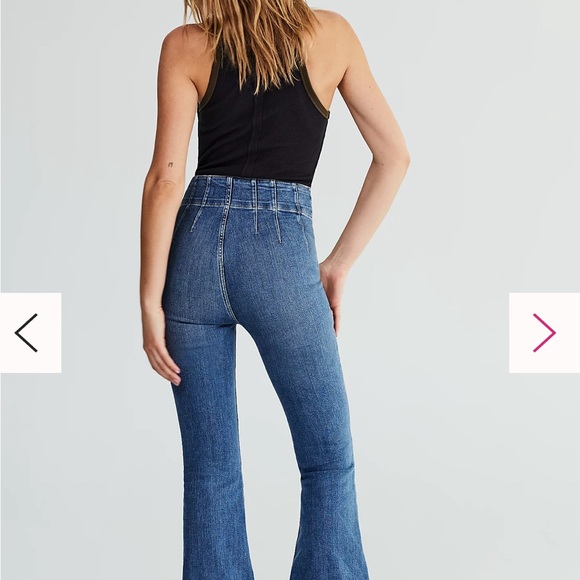 NWOT Free People Jayde Flare Jeans - Picture 2 of 6